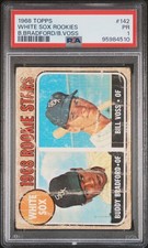 1968 TOPPS B.BRADFORD/B.VOSS #142 WHITE SOX ROOKIES PSA 1