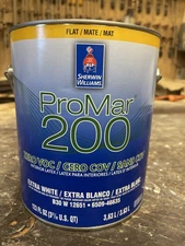 1 Gal. Sherwin Williams ProMar 200  Interior Flat Paint / 7030 Anew Gray