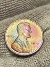 1915 S Lincoln penny, High Grade Toned AU/Unc++++ Gem Picture Quality Toned