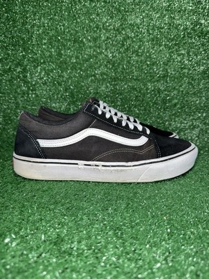 VANS Old Skool Comfy Cush Black White Canvas Mens Size 10.5 Skate Shoes Sneakers