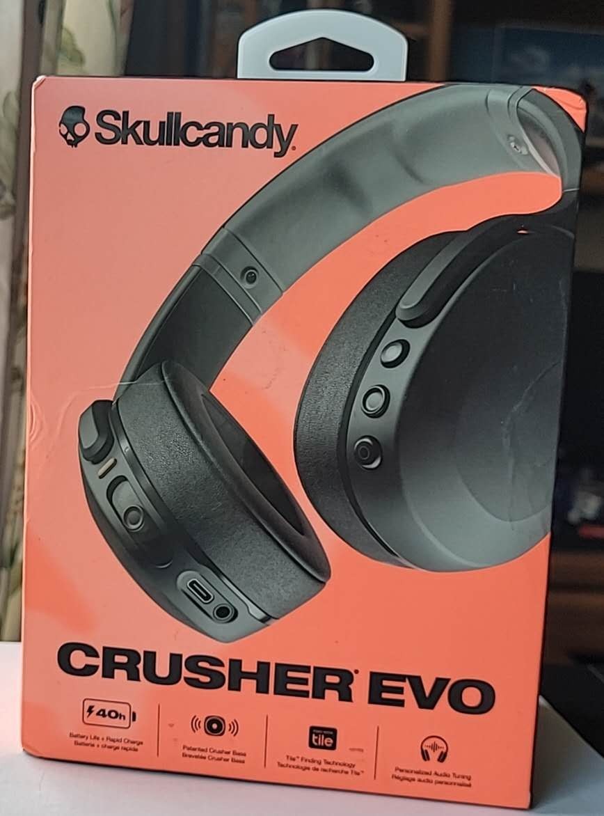 Skullcandy Crusher Evo Wireless Over-Ear Headphones Bluetooth 40Hr