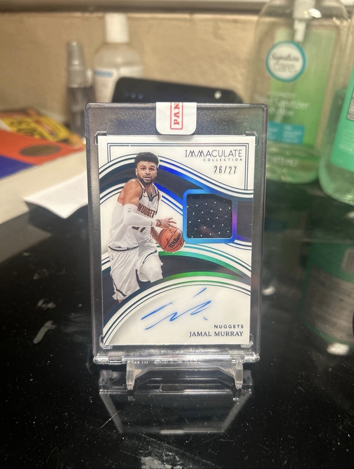 2022 Jamal Murray Immaculate Collection On Card Game Worn Patch Auto /27