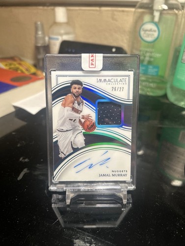 2022 Jamal Murray Immaculate Collection On Card Game Worn Patch Auto /27