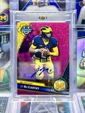 2023 Bowman Chrome JERSEY # MATCH 9/150 AUTO Autograph JJ McCarthy Michigan