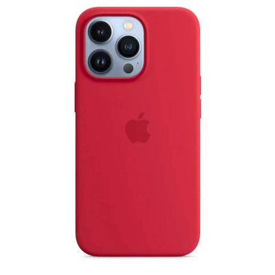 Original Apple iPhone 13 Pro MagSafe Silikon Hülle Case Rot Red