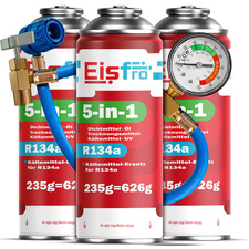 K&auml;ltemittel EISFRO 3x 5-in-1 R134a Klimaanlage Ersatzgas SET Schlauch &Ouml;l