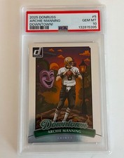 Archie Manning #5 PSA 10 2025 Panini Donruss Downtown!  🚨