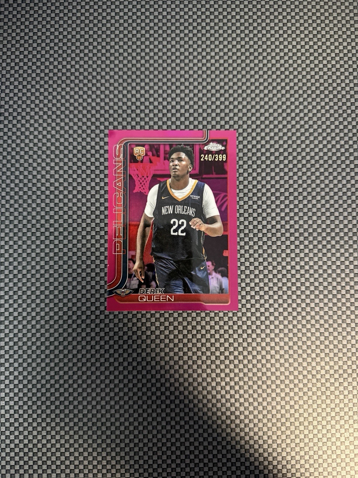 2025-26 Topps Chrome #263 Derik Queen RC Rookie Magenta Refractor /399  Pelicans
