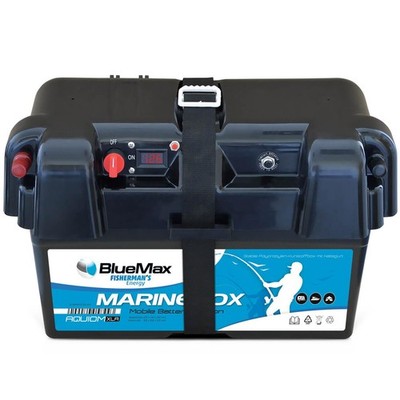 Marine Batteriebox XL BLUEMAX Fisherman's Energy mit Ladezustandsanzeige
