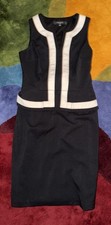 Nine West Stretch Black/white Peplum Business Dress Women’s Sz 6