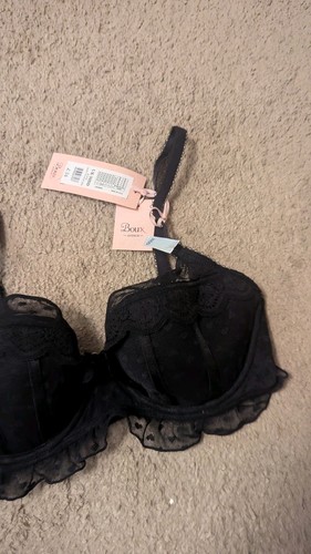 32FF BOUX AVENUE BÜGEL SCHWARZ 🖤 BRODIE BALCONETTE BH NEU OHNE ETIKETT UVP £26