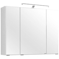 BadezimmermöBel Spiegelschrank Weiß 80X66X22Cm Led Badspiegel Badezimmerschrank