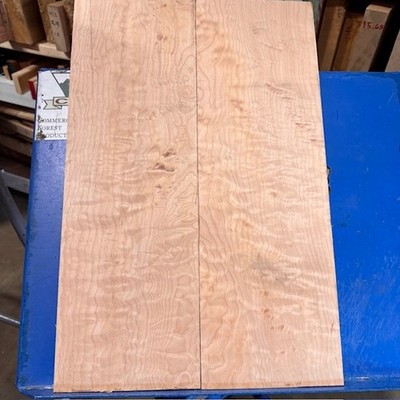 Quilted Maple 1/2'' Quilt DENSE Bookmatch KD Big Leaf 20''x13''x.5'' Fig Carve Top