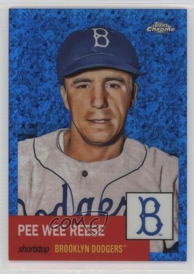 2022 Chrome Platinum Anniversary Blue Mini-Diamond Refractor Pee Wee Reese 0w94