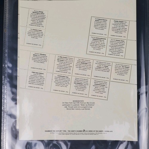 US stamps Collection Celebrate the Century 1900-1999 sheet set album Full Set - Picture 5 of 21
