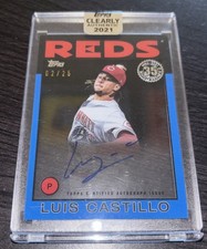 Luis Castillo Auto /25 SSP Blue 2021 Topps Clearly Authentic 1986 Autographs SP