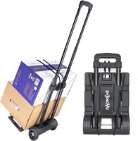 Klappbare Sackkarre 35Kg Mit Teleskopstange Und 2 Expanderseilen