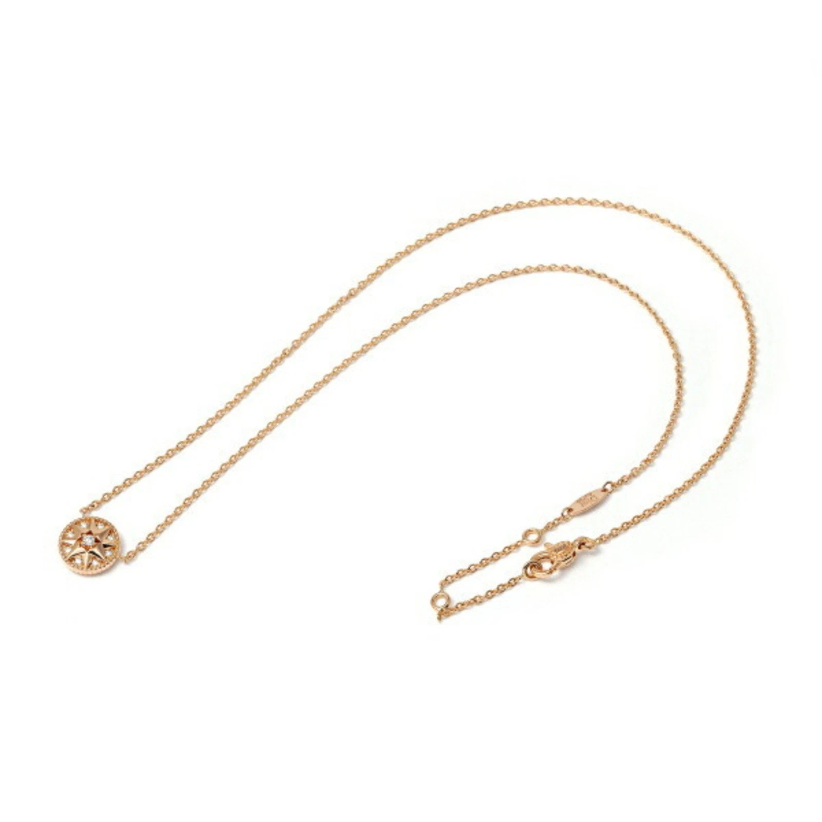 Bijou collier Dior or rose authentique