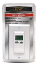 Defiant Indoor In-Wall 7-Day Programmable Digital Timer Light Switch Timer