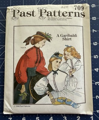Past Patterns 709 Garibaldi Shirt Historical Victorian Fancy Blouse Sz 10-20 UC