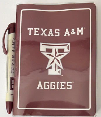 Vintage Texas A&M Aggies Lined Notebook & Rotating Message Greeting Pen Set 2002