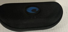 Costa Del Mar Sunglasses Zip Up Clam Shell Black Blue Logo - CASE ONLY