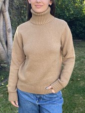 Ami Alexandre Mattiussi L 100 Wool Turtleneck Sweater Tan Portugal