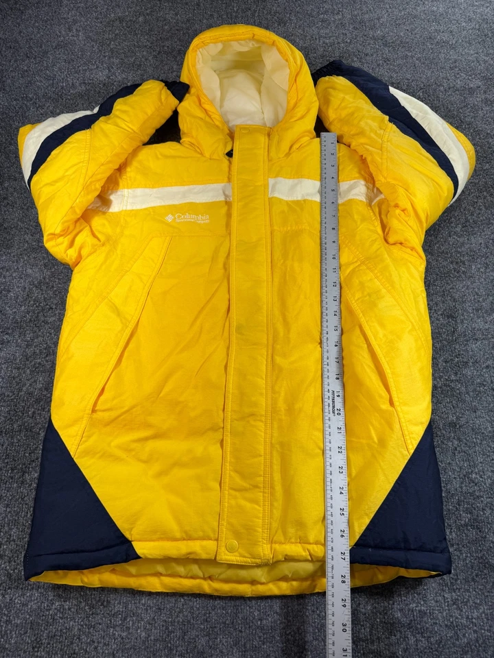 Columbia Girls Jacket 14/16 Yellow Hooded Long Sleeve Outerwear Puffer Jacket - Image 2 of 4