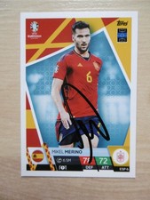 Mikel Merino autograph signed TC Topps Euro 2024 "Spain"