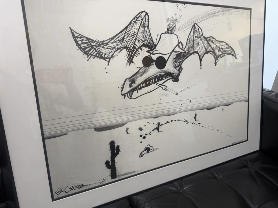Estampa emoldurada Ralph Steadman Flight Of The Gonzo - Imagem 3 de 4