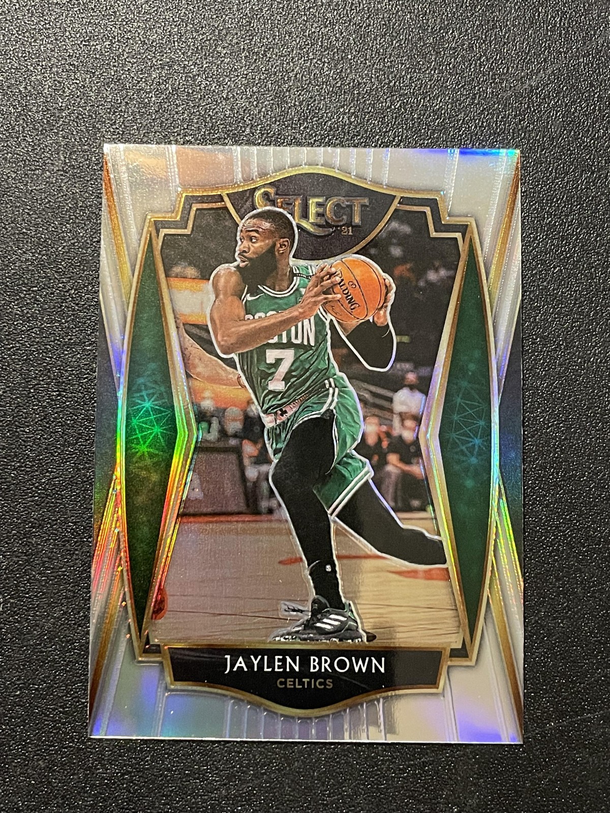 2020-21 Panini Select #164 Jaylen Brown Silver Prizms