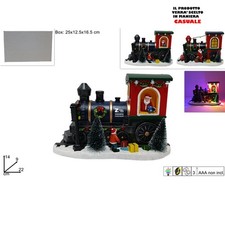 GIOSTRINA TRENO NATALIZIO CON LUCI E MUSICA ART.51257