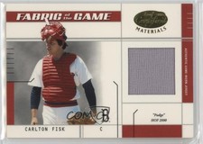 2003 Leaf Certified Materials Fabric of the Game 10/25 Carlton Fisk #FG-99 HOF