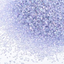 3Pcs, Crushed Glass for Resin Art 50g Irregular Chunky Chips Light Blue Purple