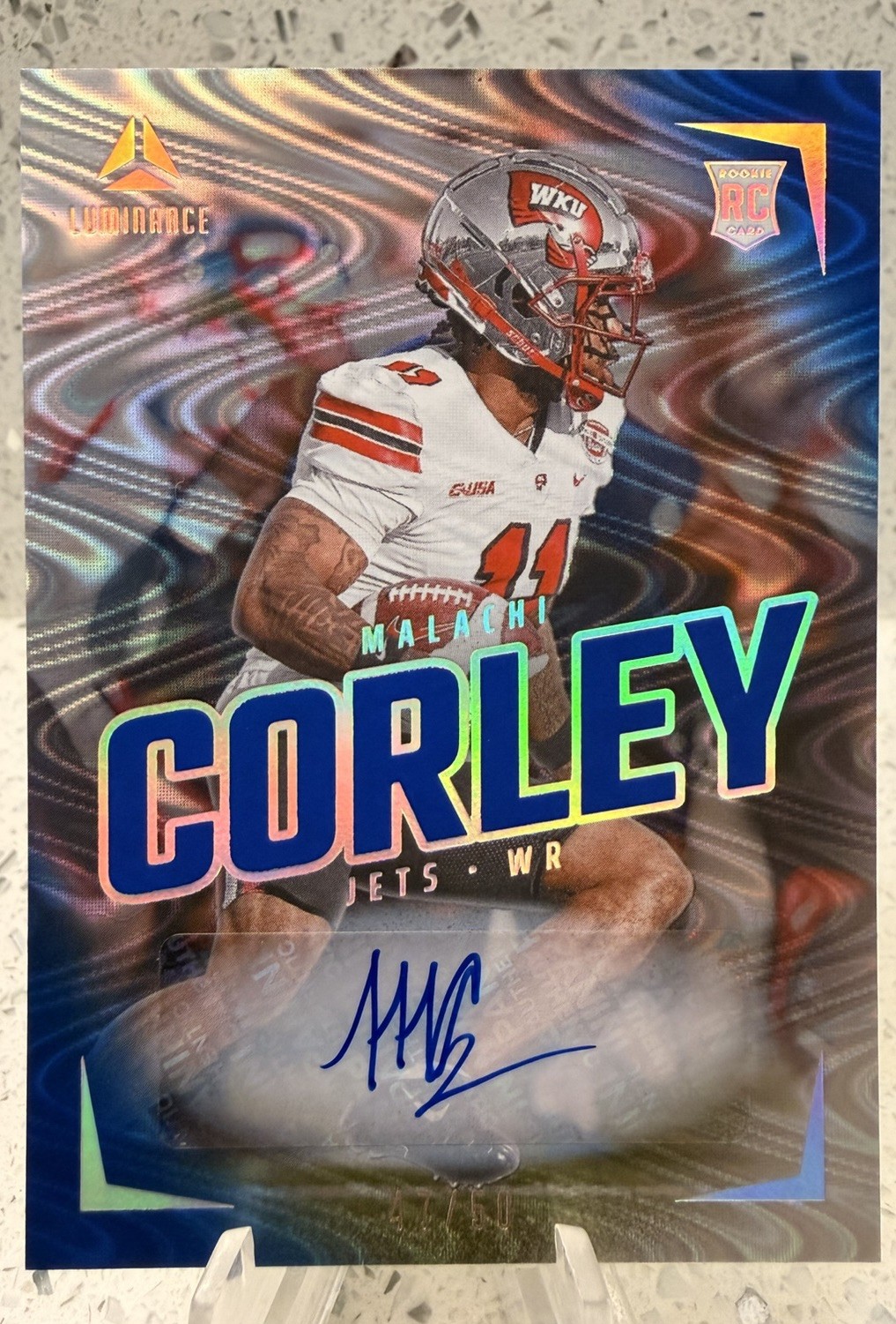2024 Panini Luminance - Malachi Corley Auto /50 - SP Blue Refractor Rookie