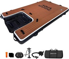 Inflatable Floating Dock 8x5' Large Platform for Lakes Island Raft Dog Water