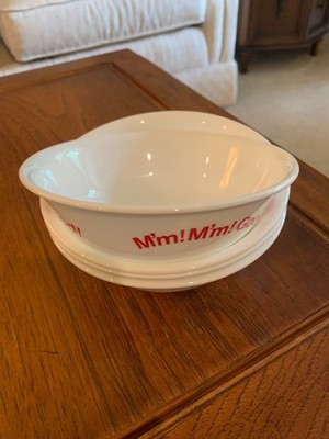 Set of four 6'' Vintage Campbell's Soup Bowl Mm Good Corelle Corning Ware