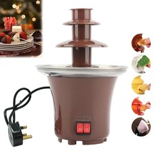 Electric Chocolate Fountain Fondue 3 Tiers Mini Melting Machine Set For Parties