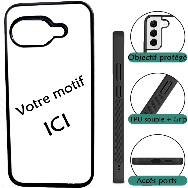 Coque noire pour Pixel 9A motif football personnalisee - Photo 2/2