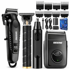 WEEME Professional Hair Clipper and Beard trimmer Kit cordless USB Rechargeable