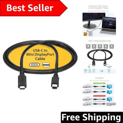 1m Male-to-Male USB-C to Mini DisplayPort Cable - Hassle-Free 4K Resolution