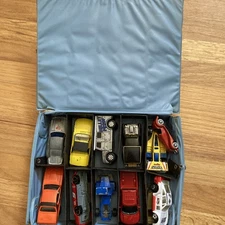 Diecast LOT 10 MISC. + MINI-CAR PARK CASE USED - Includes 12 Cars