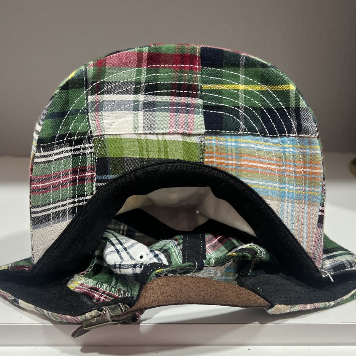Supreme Madras Patchwork S Logo Adjustable Hat Plaid Mult Color