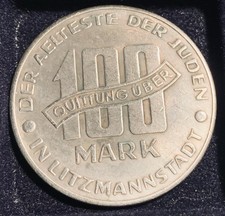 1943 &oacute;d 100 Mark Quittung Litzmannstadt Historischer Token Neu