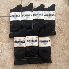    Bombas NEW Quarter Calf Crew Socks Set of 7 Large Black Athletic Comfort L