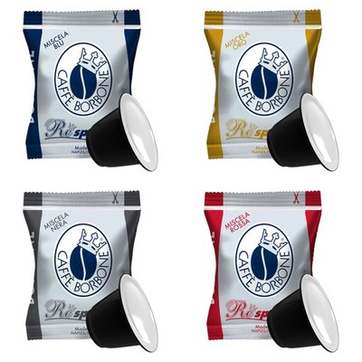 Caffè Borbone Respresso Kapseln Set 4x 50 Stk. | Oro Blu Nera Rossa - Kaffee