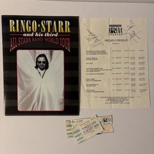 AUTOGRAPHED! Ringo Starr 3rd World Tour Program 1995 , Ticket Stubs & Review
