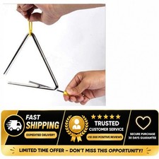 Aliotech Steel Triangle Percussion Instrument with Striker - 4/5/6 Inch