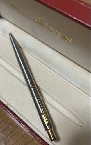 S.T. Dupont Ballpoint Pen Silver/Gold Estedupon