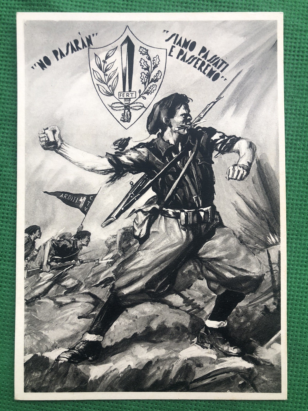 Cartolina Militare Milizia MVSN Ccnn Arditi Guerra Di Spagna CTV OMS